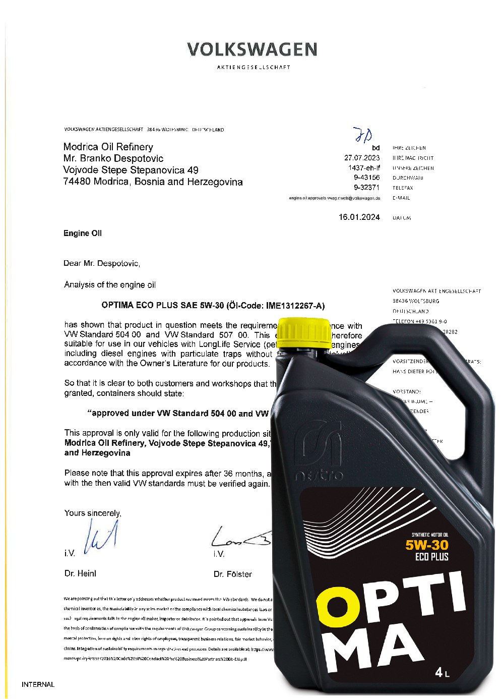 VW - Original_50400_50700_IME1312267-A_Optima_Eco_Plus SAE 5W-30 do 16.01.2027